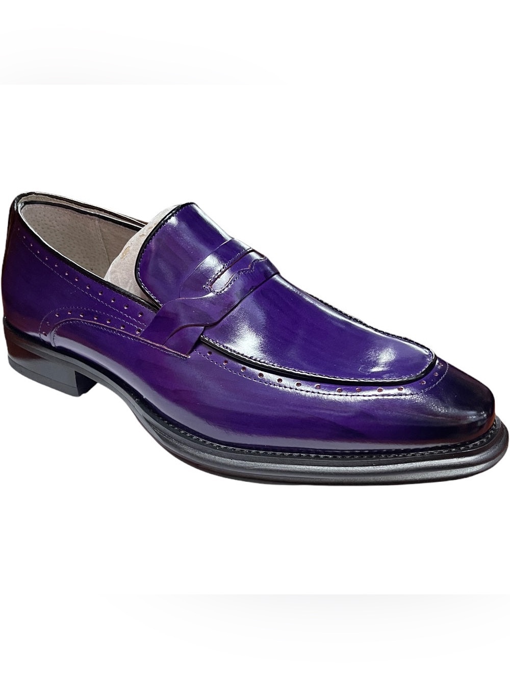 LEATHER SHOE (NATHAN) with pocket square and bow-tie